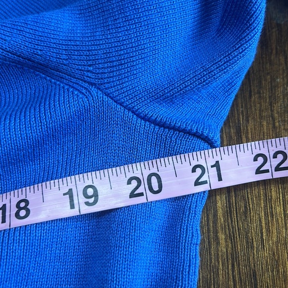 Talbots Plus Royal Blue Cotton Blend 3/4 Sleeve Cardigan Sz X NWT - Picture 8 of 10